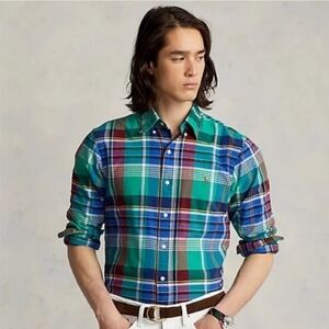 Polo Ralph Lauren Plaid Oxford Woven Shirt Cotton Multicolor